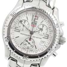 TAG HEUER CT1112 Link Chronograph Quartz Men's Watch From Japan G0425