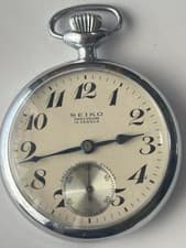 Seiko Railway Pocket Watch 19 Jewels JNR 1966 Used Tested From Japan