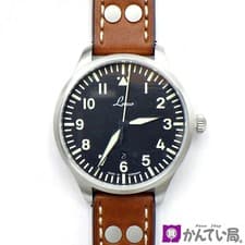 Laco Pilot Genf 2.D 40 Quartz Stainless Steel Black Dial Used