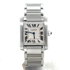 Cartier Tank Francaise Medium Model Quartz Stainless Steel Unisex Watch WSTA0005
