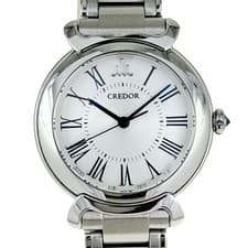 SEIKO WATCH CREDOR GSAS939 LINEALUX QUARTZ WHITE DIAL STAINLESS STEEL WOMEN'S