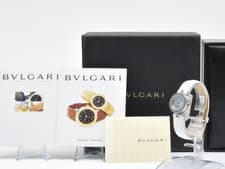 BOX[MINT] BVLGARI B.zero1 BZ22S 12P diamond blue Dial Women's Quartz Watch JAPAN