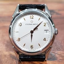 *MINT* Eterna-Matic Les Historiques Automatic Watch 8400.41 Swiss Made All Steel