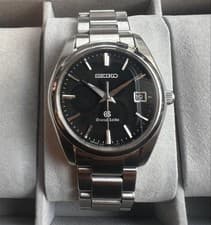 Grand Seiko SBGX061 9F62 Quartz 37mm Black Dial Heritage Working Japan