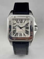 Cartier Santos 100 Midsize 2878 Automatic Box Paper Excellent W20126X8 US Seller