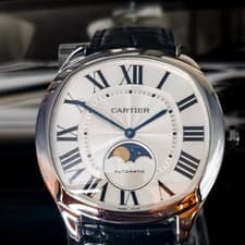 Cartier Drive de Cartier MoonPhases,  Automatic ,Stainless Steel, Leather Strap
