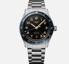 NEW.Longines Spirit Zulu Time 42mm Anthracite Dial Steel Men's Watch L38124606