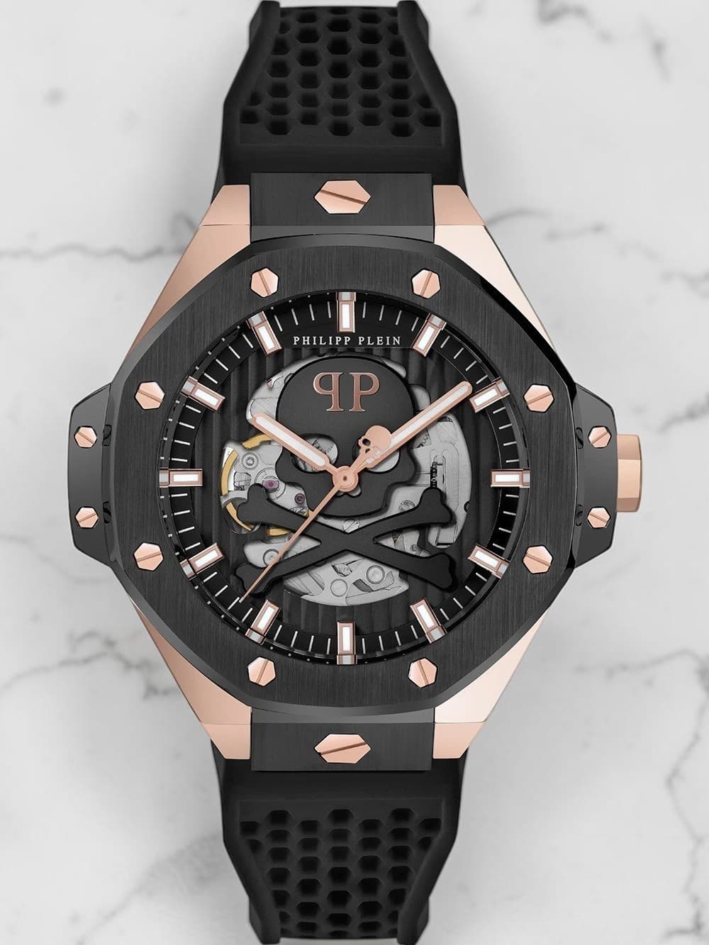 Philipp Plein Skeleton Royal PWPFA0224 Automatic Mens Watch Stainless Steel New