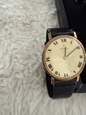 Vintage Corum Swiss Mechanical Hand-Wind Watch Roman Dial Gold Tone Case