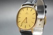 Vintage 1977 Omega De Ville Quartz Gold Dial Cushion Ref.191.0093 [Near Mint]