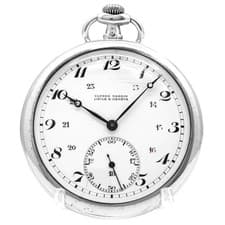 Ulysse Nardin Ulyase Nardin Pocket Watch Silver Case 1940's - Inventory 8704