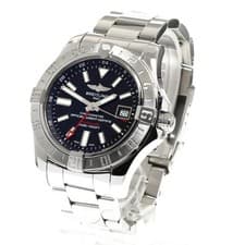 BREITLING AVENGER II GMT A32390 43mm SS Black Dial Automatic Date #C323