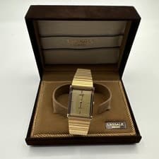 Seiko Lassale 8420 1290 Ultra Thin Watch 1980s Gold Plate New w Box Working