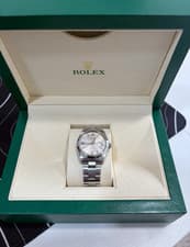 Rolex Oysterdate Precision Silver Dial Stainless Steel Date Wristwatch with Box