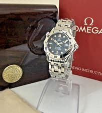 Omega Seamaster Professional 2562.80 Quartz Blue Dial Diver Watch with box