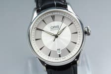 ORIS Artelier 7591 Silver Automatic Date Sapphire Crystal Swiss Made Men's Watch