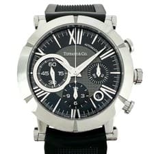 TIFFANY&Co. Atlas Watches black Mechanical Automatic blackDial mens【used】