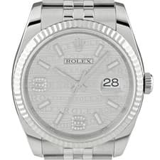 ROLEX Datejust Silver Wave 116234 Case Size 36mm Men's Used Watch #411421