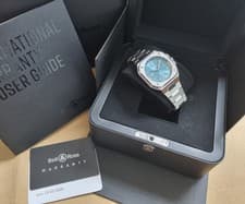 Bell & Ross BR 05 GMT Sky Blue Steel 41 Automatic On Bracelet New Full Set 2026