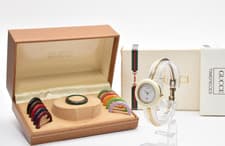 [Near MINT] Gucci Change Bezel 11/12.2 Quartz 11 Colors Gold Women Vintage Watch