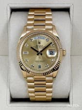 2024 Rolex Day-Date 36mm 128238 Presidential Champagne Diamond Dial