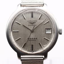 Rare LONGINES Admiral 5 Star Automatic Mens 70s Vintage Date Swiss Made 37mm