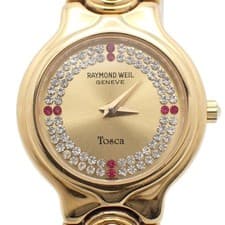 RAYMOND WEIL Tosca 9941-3 Quartz Gold Dial 18K Gold Plated Women's Watch