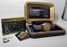1956 Vintage Bulova 23-T 23 Jewel Self Winding Watch NOS Original Box Papers