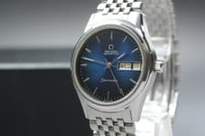 Vintage [N MINT] Omega Seamaster Cal.1020 Automatic Day/Date Blue Men's Watch