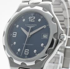 ［Near Mint］LONGINES Conquest L1.631.4 Blue Dial Vintage Quartz Watch From Japan