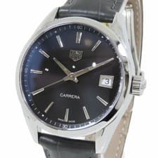 TAG HEUER Carrera WBK1313 FC8260 Black Dial Leather with  Battery Women s Wristw