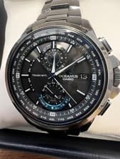 CASIO OCEANUS OCW-T1000 ALL BLACK DLC Titanium Solar Radio Watch Japan