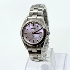 Exc+5 SEIKO  Grand Seiko 4J52-0AB0 Silver Purple Quartz Women's Watch Used