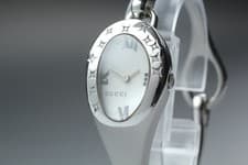 [Near MINT] Gucci 103 Horsebit White Dial Diamonds Bezel Quartz Women's Watch