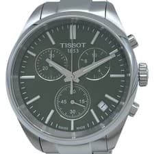 Tissot Tambour T150.417.11.09.100 Green Stainless Steel Quartz Mens #OK1534