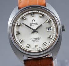 OH [N MINT] Omega Seamaster Cosmic 2000 Cal.1012 166.130 38mm Silver Mens Watch