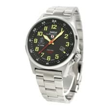 Kentex JSDF Solar Watch Men's Black Silver New From Japan