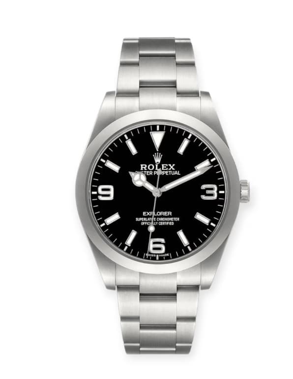 Pre-Owned Rolex Explorer I 39mm 214270 Black Dial Steel Mens Watch