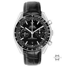 Omega Speedmaster Racing Master Co-Axial Stainless Steel / Black / Alligator Ref