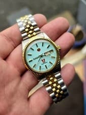Vintage Rado Purple Horse 2 Tone Tiffany-Blue Swiss-Made Original Movement 2728