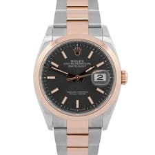 2023 PAPERS Rolex DateJust Rhodium Two-Tone Rose Gold 36mm 126201 Watch BOX