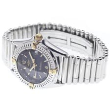 BREITLING KALISTINO B52045.1 28mm SS Black Dial Quartz Date Watch #C504