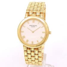 Patek Philippe Calatrava 18k Yellow Gold Manual Cream Ladies Watch 3913/001