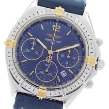 BREITLING Chronosextant B55046 Date Navy Dial Quartz Boy's Watch_952542