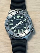 Seiko Black Monster SKX779 7S26-0350 Automatic Diver 200m Men's Watch Used