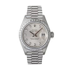Rolex Lady-Datejust 26 Platinum Baguette Diamond Bezel (79126)