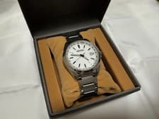 Seiko Selection Radio Solar Titanium SBTM287 White Dial Men's Watch Used