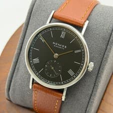 Super Rare Nomos Ludwig Black Automatic Winding Small Seconds 33Mm