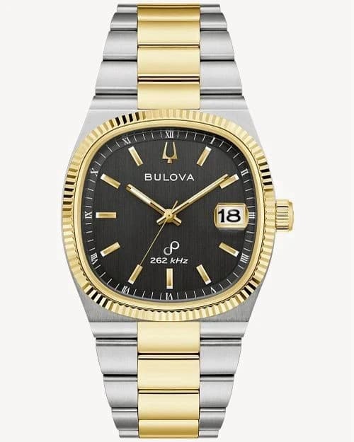 *BRAND NEW* Bulova Super Seville Black Dial Two-tone Bracelet Men's Watch 98B458