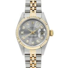 ROLEX Datejust 10P Diamond 69173G gray W Number second hand Women